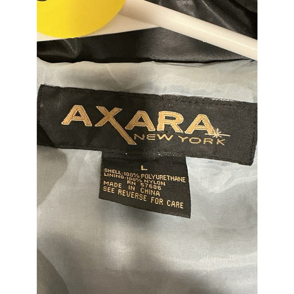 Woman’s Axara Ny Size Large Black Zip Up Lined Polyurethane Nylon Jacket - Picture 5 of 10